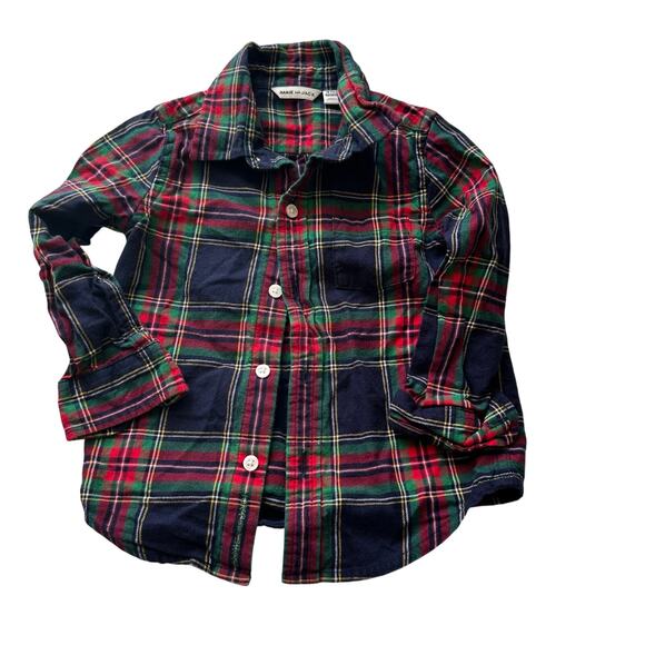 Jane and Janie Other - Janie & Jack Holiday Plaid Shirt - 18 to 24 Months